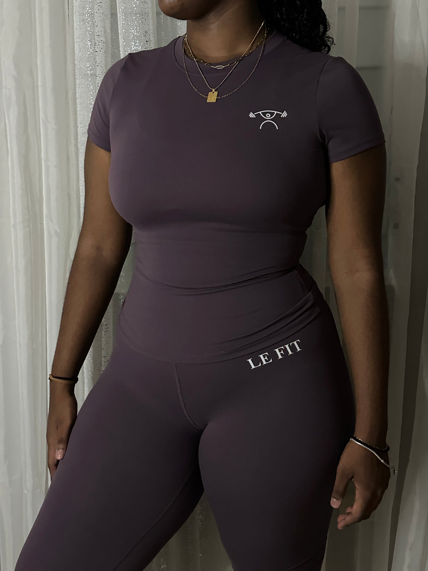 Indigo shirt legging set