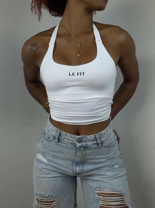 Feather halter top