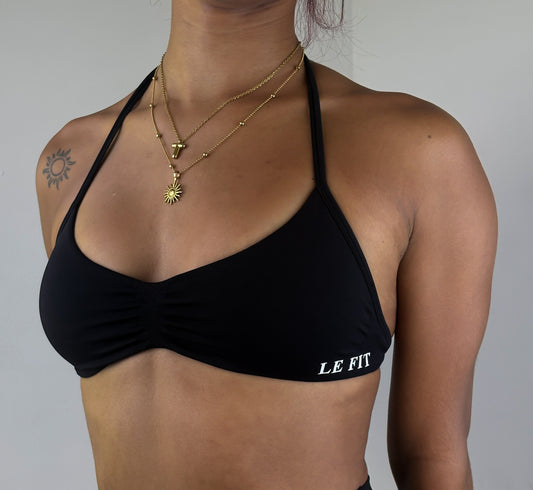 Midnight halter strappy top