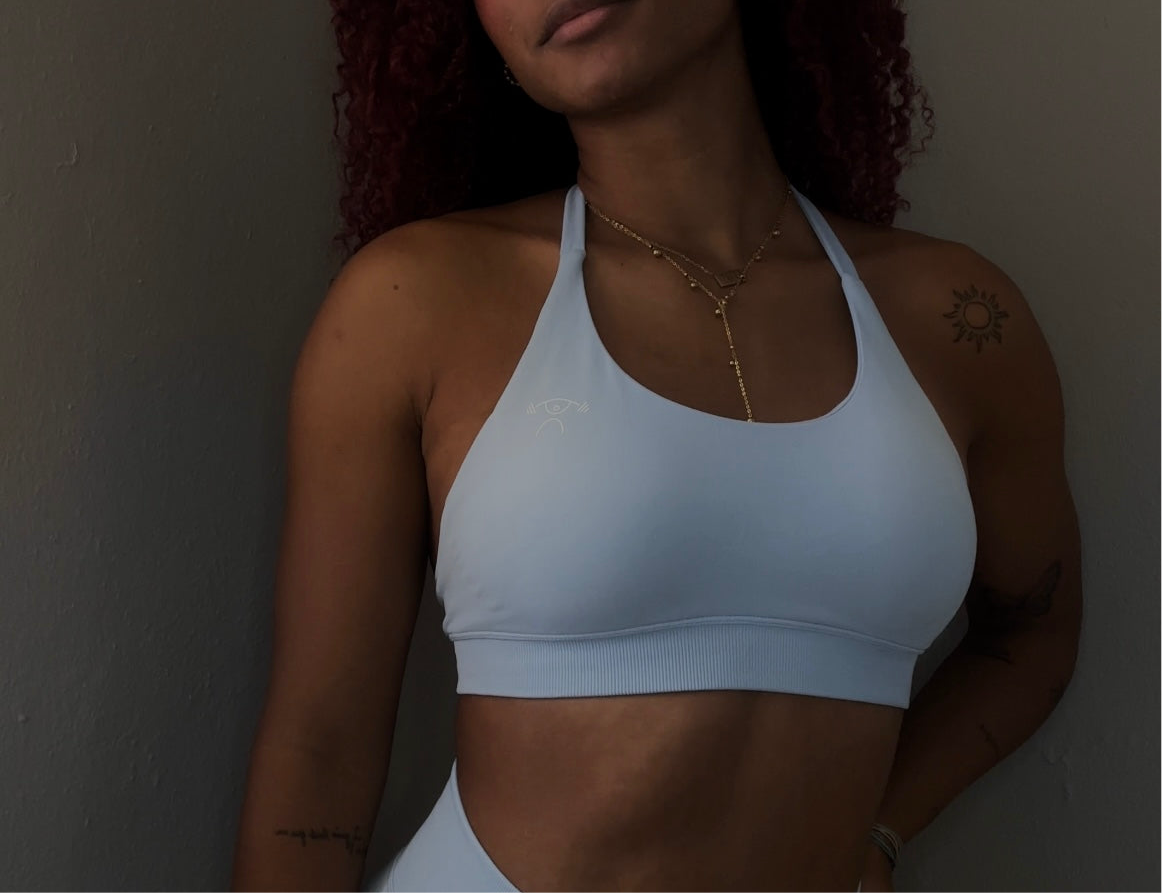 Baby blue halter top