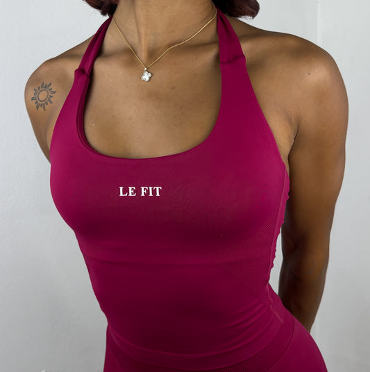Berry halter top